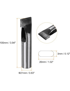 Perforador Ovalado de Cuero HARFINGTON 26x3mm Herramienta 2