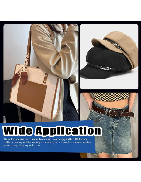 Kit de Remaches de Cuero Glarks 360 Piezas con Herramientas Kit de Remaches de Cuero Glarks 360 Piezas con Herramientas