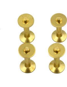 50 Remaches de Latón Macizo Tamaño 12 19mm + Arandelas DGOL 2