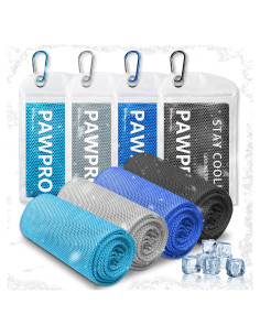 4 Toallas Enfriadoras PAWPRO Multicolor para Gimnasio y Yoga