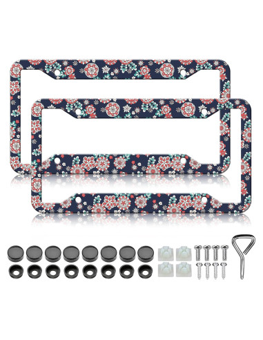 Marcos de Placas de Licencia HCSS - Paquete de 2, Aluminio, 30.5x15.2 cm