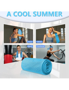 4 Toallas Enfriadoras PAWPRO Multicolor para Gimnasio y Yoga 2