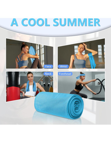 4 Toallas Enfriadoras PAWPRO Multicolor para Gimnasio y Yoga