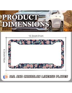 Marcos de Placas de Licencia HCSS - Paquete de 2, Aluminio, 30.5x15.2 cm 2