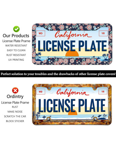 Marcos de Placas de Licencia HCSS - Paquete de 2, Aluminio, 30.5x15.2 cm