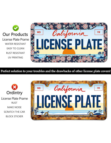 Marcos de Placas de Licencia HCSS - Paquete de 2, Aluminio, 30.5x15.2 cm