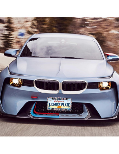 Marcos de Placas de Licencia HCSS - Paquete de 2, Aluminio, 30.5x15.2 cm