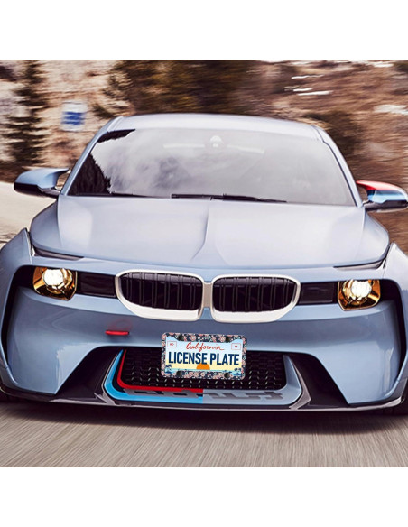 Marcos de Placas de Licencia HCSS - Paquete de 2, Aluminio, 30.5x15.2 cm