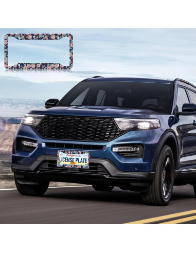 Marcos de Placas de Licencia HCSS - Paquete de 2, Aluminio, 30.5x15.2 cm