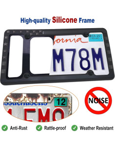 Marcos de Placas de Licencia BGMVFK con Bandera Americana - 2 Piezas 2