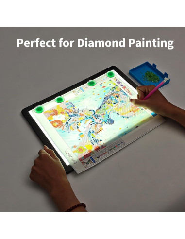 Almohadilla de Luz A4 TOHETO Recargable LED 9000 Lux Negra