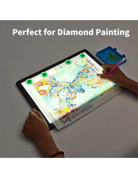 Almohadilla de Luz A4 TOHETO Recargable LED 9000 Lux Negra