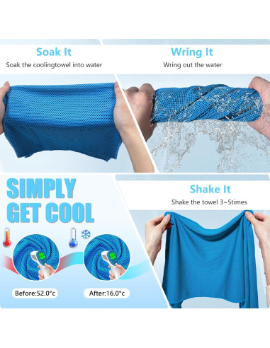 4 Toallas Enfriadoras PAWPRO Multicolor para Gimnasio y Yoga