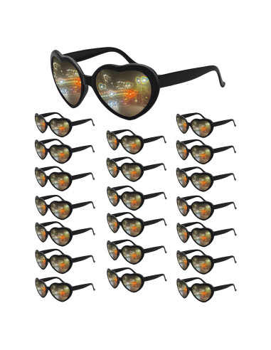 20 Pares de Gafas de Sol Corazón UV400 para Fiestas