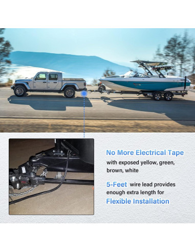 Conector de Remolque 4 Pines MECMO 5 Pies 18AWG Resistente
