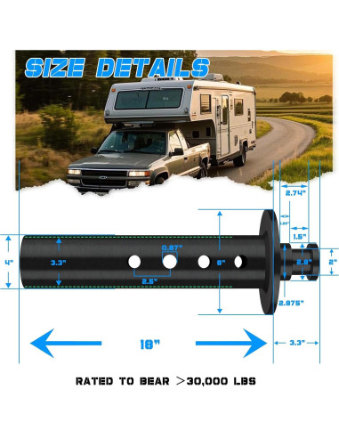 Adaptador Gooseneck a 5ta Rueda Hezaosth - 30,000 lbs