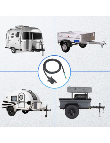 Conector de Remolque 4 Pines MECMO 5 Pies 18AWG Resistente