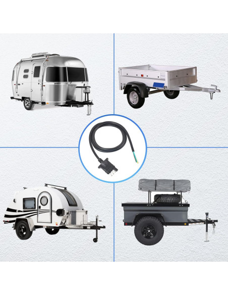 Conector de Remolque 4 Pines MECMO 5 Pies 18AWG Resistente