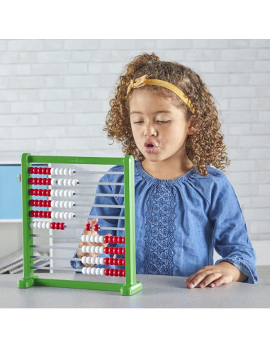 Ábaco Doble Cara Hand2Mind para Matemáticas - 100 Cuentas