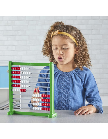 Ábaco Doble Cara Hand2Mind para Matemáticas - 100 Cuentas