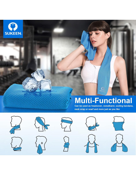 Toalla Enfriadora Sukeen 101.6x30.5 cm Microfibra Deportiva