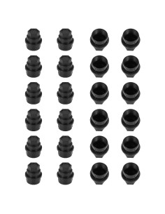 Cubiertas de Tuercas de Rueda X AUTOHAUX 24 Pcs M28x2 Negro