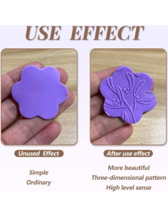 Carpetas de Relieve PTFJZ 9PCS para Arcilla Polimérica 2