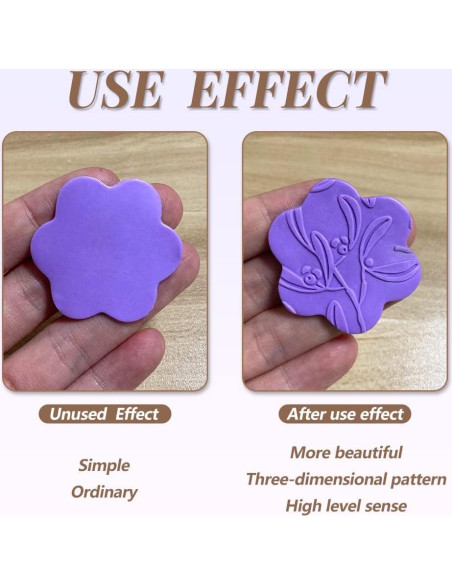 Carpetas de Relieve PTFJZ 9PCS para Arcilla Polimérica