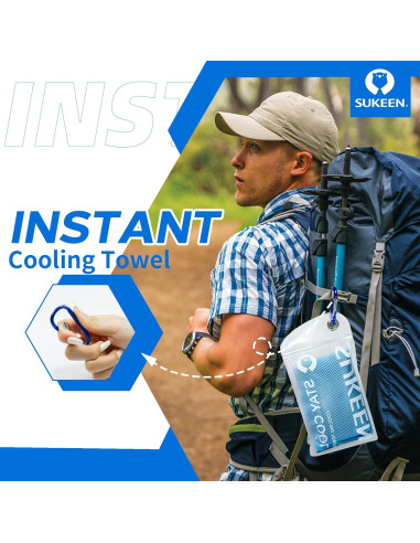 Toalla Enfriadora Sukeen 101.6x30.5 cm Microfibra Deportiva