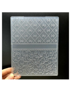 Plantilla de embosado 3D con textura de lazo y flores