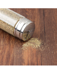 Tarro de Especias de Vidrio Fox Run 5167 con Tapa de Acero Inoxidable 180ml 2