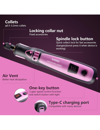 Kit de Pulido Inalámbrico HAWERSI con 143 Accesorios