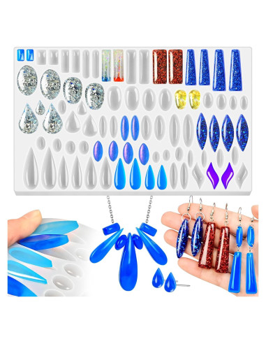 Moldes de Silicona para Pendientes ZQYSING 41 Formas DIY