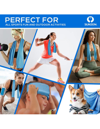 Toalla Enfriadora Sukeen 101.6x30.5 cm Microfibra Deportiva