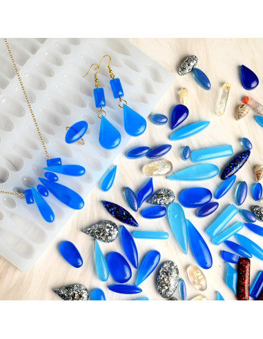Moldes de Silicona para Pendientes ZQYSING 41 Formas DIY