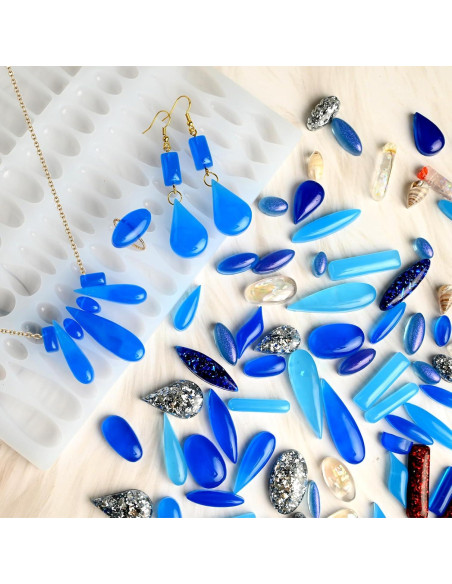 Moldes de Silicona para Pendientes ZQYSING 41 Formas DIY