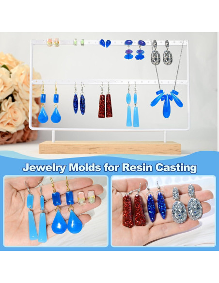 Moldes de Silicona para Pendientes ZQYSING 41 Formas DIY