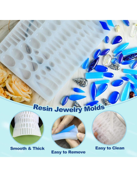 Moldes de Silicona para Pendientes ZQYSING 41 Formas DIY