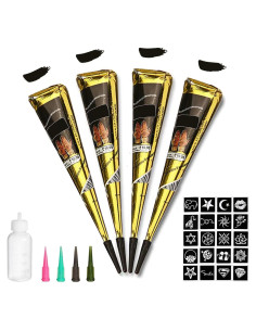 Kit de Tatuajes Temporales Wumawu - 4 Conos Naturales 100g