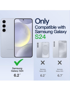 Funda Transparente JETech para Samsung Galaxy S24 6.2" TPU Azul 2