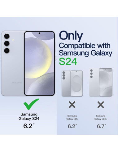 Funda Transparente JETech para Samsung Galaxy S24 6.2" TPU Azul