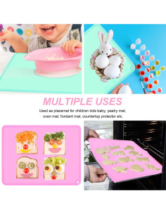 Manteles de Silicona Antideslizantes Goldleaf - 2 Piezas Morado y Verde 2