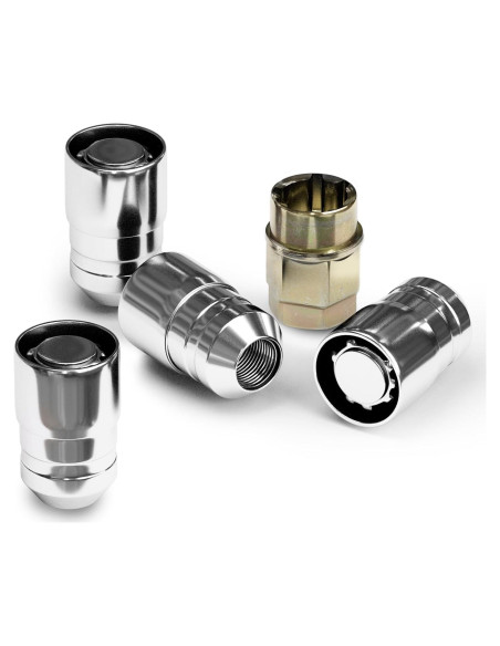 Juego de Bloqueo de Rueda TAGMORE M12x1.5 Cromado 4 Piezas