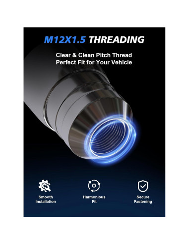 Juego de Bloqueo de Rueda TAGMORE M12x1.5 Cromado 4 Piezas