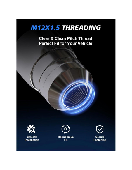 Juego de Bloqueo de Rueda TAGMORE M12x1.5 Cromado 4 Piezas