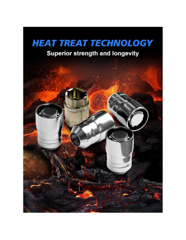 Juego de Bloqueo de Rueda TAGMORE M12x1.5 Cromado 4 Piezas