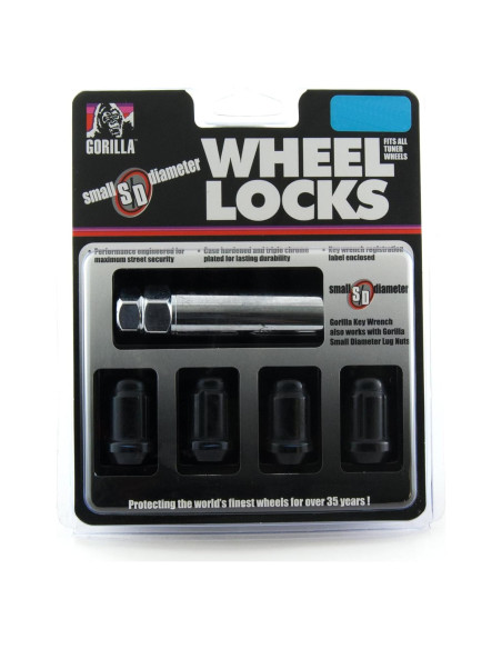 Cierre de Rueda Gorilla 21631BC Cromo Negro 12mm x 1.50