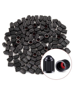 Tapones de Válvula de Neumático KURAMI 200 Pcs Negro