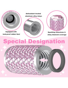 4 Tapones de Válvula de Neumático BFXM Coloridos con Diamante 2