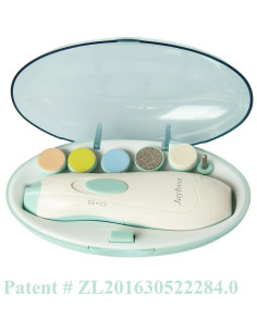 Lima de Uñas Eléctrica Jaybva para Bebés con Luz LED Verde 2